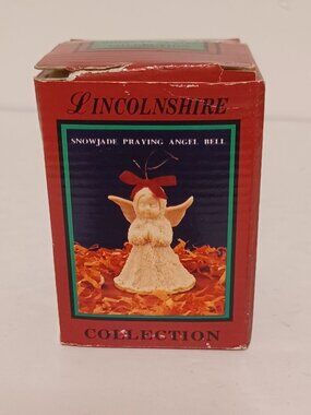 Lincolnshire Christmas Ornament Snowjade Praying Angel Bell Holiday Series w/Box